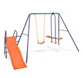 Produktbild: vidaXL Spielturm Schaukelset mit Rutsche und 3 Sitzen Orange