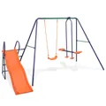Produktbild: Schaukelset mit Rutsche und 3 Sitzen Orange