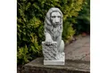 Produktbild: gartendekoparadies.de Gartenfigur Löwen Statuen mit Schild, Steinfiguren, 2er-Set, H. 40 cm, je 15 kg, (1 St), Frostsicher