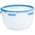Produktbild: CLIP & CLOSE Frischhaltedose 2,6 Liter transparent/blau, rund, Ø 21,8cm