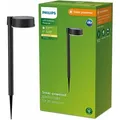 Produktbild: Philips LED Solar-Sockelleuchte Vynce schwarz 54 x 11,2 cm mit Erdspieß - Schwarz