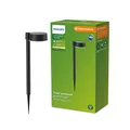 Produktbild: Philips Outdoor Solar Vynce Sockelleuchte Spiess 1,5W, Tageslichtsensor, rund, 2700 Kelvin, IP44 wetterfest, schwarz