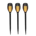 Produktbild: Esotec Solar Gartenfackeln Lorenzo, 3er Set, Akku, Steckleuchte outdoor, Wegeleuchte, Stecklicht, LED-Fackel, Solarlichter, Garten, Blumentopf, schwarz, Kunststoff, IP44, außen, 102315