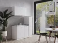 Produktbild: Küche Miniküche Singleküche Küchenzeile Pantry Weiß Levin 130 cm Respekta