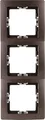 Produktbild: Kopp Paris 3-fach Abdeckrahmen, für senkrechte und waagrechte Installation, IP20, palisander-braun, 308626067