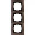 Produktbild: Kopp Parıs Abdeckrahmen 3-Fach für Lichtschalter Steckdose Rahmen Palisander