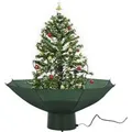 Produktbild: vidaXL Schneiender Weihnachtsbaum mit Schirmfuß Grün 75 cm 284331