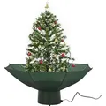 Produktbild: vidaXL Schneiender Weihnachtsbaum mit Schirmfuß Grün 75 cm - Grün