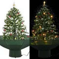 Produktbild: Vidaxx Weihnachtsbaum schneit mit Schirmständer 75 cm grün