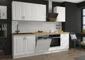 Produktbild: Landhaus Küche Stilo Weiß 250 cm Küchenzeile Küchenblock Einbauküche erweiterbar