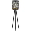 Produktbild: Dehner LED Solarleuchte Solar-Laterne Rabat, Lichtfarbe warmweiß, verschiedene Höhen, Warmweiß, stilvolle Outdoor Stehlampe, Leuchtdauer 6 h schwarz 18,5 cm x 82,5 cm x 18,5 cm