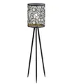 Produktbild: Dehner Solar-Laterne Rabat, Stehleuchte, warmweiß, Ø 18.5 cm, Höhe 82.5 cm, Metall/Kunststoff, schwarz