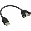 Produktbild: InLine® USB 2.0 Adapterkabel Buchse A zu Einbaubuchse B schwarz 0,2m