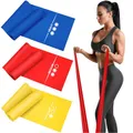 Produktbild: Fitnessband 3er-Set 2m lang Fitnessbänder Widerstandsbänder in 3 Stärke, Gymnastikband Resistance Band Trainingsband für Crossfit, Muskelaufbau, Yoga, Pilates für Männer und Frauen