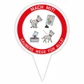 Produktbild: Steckschild Anleitung Hunde-Kot entfernen I rund Ø 16 cm I hin_384