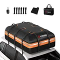Produktbild: Wisamic Auto Dachbox 595L Faltbare Dachtasche Dachkoffer Aufbewahrungsbox, 1000D wasserdichte Dachgepäckträger Gepäckbox für Autos, Vans, SUVs