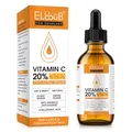 Produktbild: P-Beauty Vitamin C Serum Gesicht 60ml, Vegan - aufhellendes Anti-Aging Gesichtsserum mit 20% Vitamin C, Vitamin E & Hyaluronsäure - gegen Pigmentflecken, Falten & müde Haut - Gesichtspflege Hautpflege