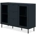 Produktbild: Furn.Design Kommode, Blau, Metall, Nachbildung, Uni, 2 Fächer, 3 Schubladen, rund, 120x90x40 cm, Wohnzimmer, Kommoden & Sideboards, Kommoden