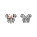 Produktbild: Disney Kinderohrringe Minnie Mouse Silber mit Zirkonia & Schleife ©DISNEY