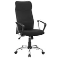 Produktbild: SONGMICS Bürostuhl, ergonomischer Schreibtischstuhl, Drehstuhl, gepolsterter Sitz, höhenverstellbar und neigbar, bis 120 kg belastbar, schwarz OBN034B01