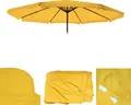 Produktbild: Ersatz-Bezug für Sonnenschirm Meran Pro, Gastronomie Marktschirm mit Volant Ø 5m, Polyester gelb