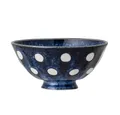 Produktbild: Bloomingville Schüssel Camellia Bowl, Blue, Porcelain, Schale 370ml Porzellan Müslischale Suppenschüssel dänisches Design, blau/weiß