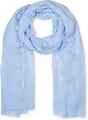 Produktbild: styleBREAKER Damen Schal Leicht & Transparent mit kurzen Fransen | Einfarbiges Halstuch für Frühling und Sommer | Weiches großes Schultertuch 188 x 100 cm, Farbe:Hellblau