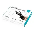 Produktbild: EUROPAPA Nitril-Handschuhe Medical Einmalhandschuhe Untersuchungshandschuhe (200, puderfrei ohne Latex, Gummihandschuhe, EN455 EN374) unsteril latexfrei disposible gloves schwarz S