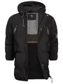 Produktbild: Indicode Herren INLondoy Parka mit Kapuze | Steppjacke in moderner Struktur Optik für Männer Black, M