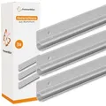 Produktbild: 3x Kederschiene 90° Aluminium 100 x 2,7cm – als Wohnwagen Zubehör und auch Zurrschienen mit 6 Schrauben für Ø7–9mm Kederleisten Haken, Sonnensegel Keder und Airlineschiene Zubehör