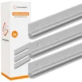 Produktbild: Preiswert&Gut 3X Kederschiene 90° Aluminium 100 x 2,7cm – für Ø7–9mm Kederleisten Haken, Sonnensegel Keder und Airlineschiene Zubehör als Wohnwagen Zubehör und auch Zurrschienen mit 6 Schrauben