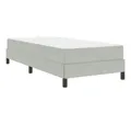 Produktbild: vidaXL Bett Boxspringbett mit Matratze Hellgrau 90 x 190 cm Samt (1-tlg)