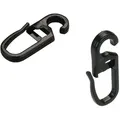 Produktbild: Faltenclip LIEDECO Gr. 1, schwarz, H:3,2cm Ø:0,62cm, Metall, Gardinenbefestigungen, Faltenlegehaken, für Gardinenringe