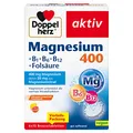 Produktbild: Doppelherz Magnesium 400 + B1 + B6 + B12 + Folsäure – Magnesium als Beitrag für die normale Muskelfunktion – 6 x 15 Brausetabletten (Vorteilspackung)