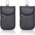 Produktbild: Autoschlüssel Schutzhülle Kohlefaser  Faraday Tasche RFID Blocker für Schlüss...