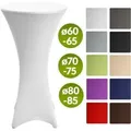 Produktbild: Stehtischhusse Stella Stretch Weiß, 60cm ∅ - Beautissu
