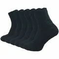 Produktbild: GAWILO Kuschelsocken für Damen für warme Füße an kalten Tagen - extra weich & flauschig (6 Paar) Haussocken aus flauschigem Material für optimalen Tragekomfort schwarz 35-38