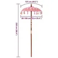 Produktbild: vidaXL Balinesischer Sonnenschirm Rosa 95 x 95 x 260 cm