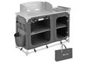 Produktbild: tectake® Campingküche Luxus mit 4 Fächern, faltbar, mit viel Stauraum, Windschutz und Spülbecken, 116 x 52 x 107 cm