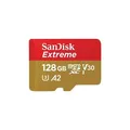 Produktbild: SanDisk Extreme 128 GB microSDXC Speicherkarte Kit (2022) bis 190 MB/s, C10, U3 SDSQXAA-128G-GN6MA