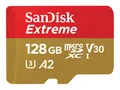 Produktbild: SanDisk microSDXC Extreme 128GB (R190MB/s) + Adapter, 1 Jahr RescuePRO Deluxe