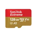 Produktbild: SanDisk Extreme R190/W90 microSDXC 128GB Kit, UHS-I U3, A2, Class 10