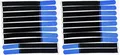 Produktbild: 20 x Kabelklettband 30 cm x 25 mm blau Klettband Klett Kabel Binder Band mit Öse