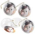 Produktbild: Your Design Fotokugel: 4er-Set transparente Weihnachtsbaum-Kugel für Ihre Fotos (Fotokugel Weihnachten, Fotokugeln, Bilderrahmen)