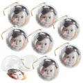 Produktbild: Your Design 8er-Set transparente Weihnachtsbaum-Kugel für Ihre Fotos