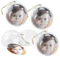 Produktbild: Fotokugel 4erSet transparente WeihnachtsbaumKugel für Ihre Fotos Fotokugel We...