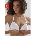 Produktbild: Push-up-BH VIVANCE, Damen, Gr. 80, Cup B, weiß, Spitze, Obermaterial: 69% Polyamid, 21% Polyester, 10% Elasthan, BHs Push-up-BH, mit Spitze in Leo-Optik mit Neckholder-Träger, Dessous