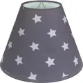 Produktbild: Lampenschirm Tischleuchte Stehlampe Hängeleuchte Grau Stern Stoff E27 M