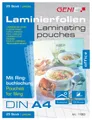 Produktbild: Genie 11963 Laminierfolie (Abheftrand; Lochung A4-25er Laminierfolien DIN A4) farblos