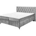 Produktbild: Boxspringbett - grau - Tonnentaschenfederkern - H2 - 160x200 cm